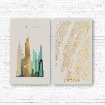 модульные картины Нью-Йорк туристический