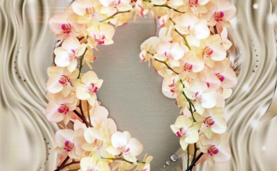 фотообои Медовые орхидеи на шелке